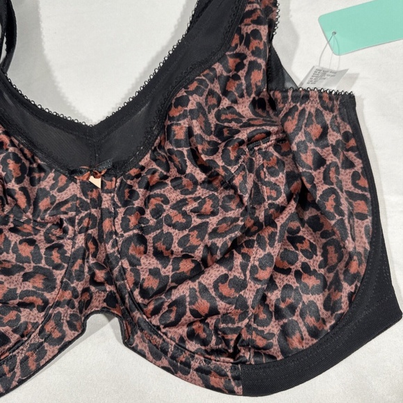 NWT $54 Goddess [ 36K US ] Kayla Full Figure Underwire Bra in Dark‎ Leopard - Picture 5 of 12